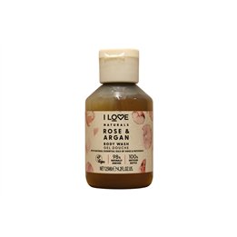 I Love, Naturals Collection, Vegan, Rose & Argan, Hydrating, Shower Gel, For All Skin Types, 125 ml - Teknashop Ltd