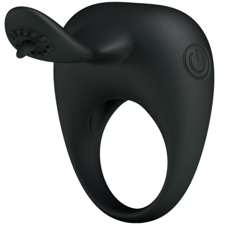 PRETTY LOVE - VIBRATING RING WITH TONGUE - D-220007 - Teknashop Ltd