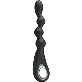 PRETTY LOVE - FEDERER ANAL VIBRATOR 12 VIBRATIONS BLACK - D-242466 - Teknashop Ltd