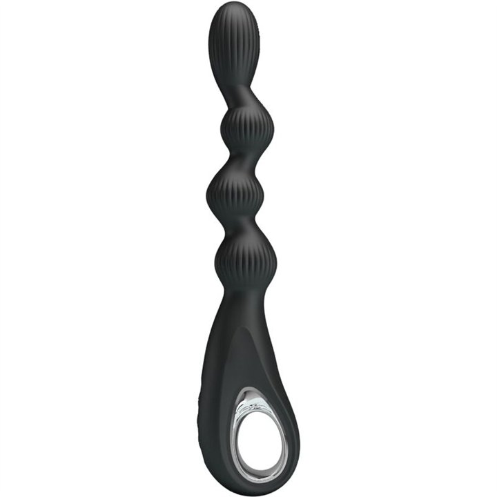 PRETTY LOVE - FEDERER ANAL VIBRATOR 12 VIBRATIONS BLACK - D-242466 - Teknashop Ltd