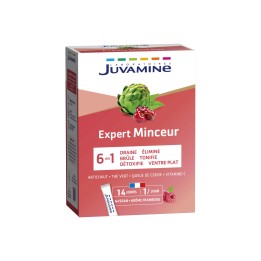 Juvamine, Expert Minceur 6 In 1, Slimming & Detox, Powder Sticks, 14 pcs, 46.5 g - Teknashop Ltd
