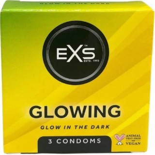 EXS CONDOMS - GLOWN IN THE DARK - D-194240 - Teknashop Ltd