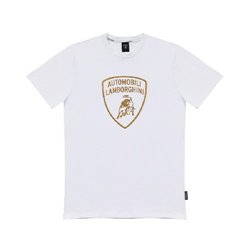 LAMBORGHINI SIZE L MENSBIG SHIELD TEE WHITE