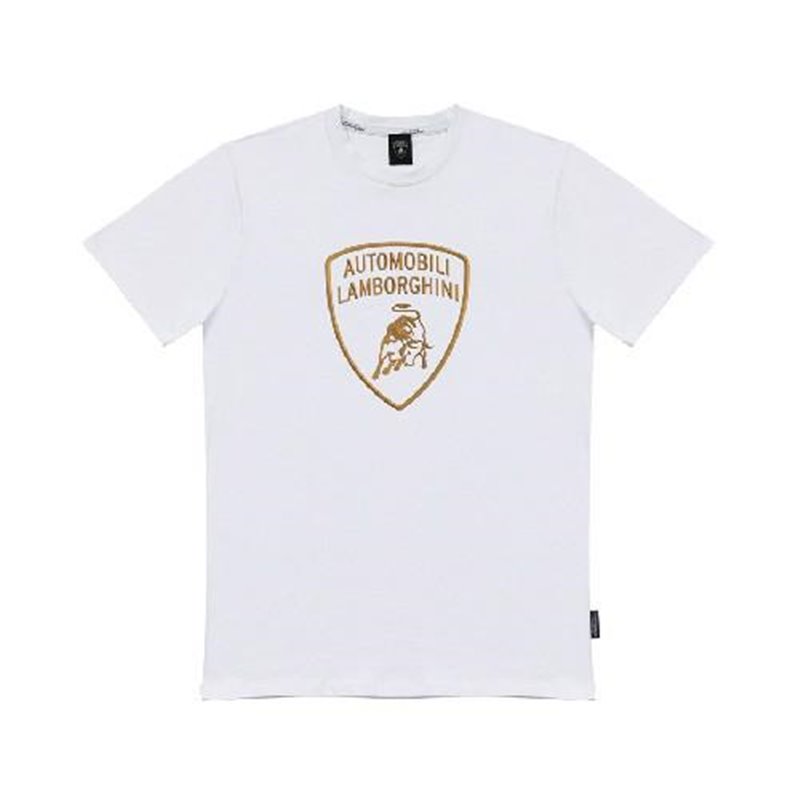 LAMBORGHINI SIZE L MENSBIG SHIELD TEE WHITE