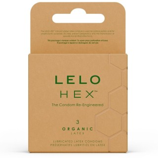LELO - HEX ORGANIC CONDOM BOX 3 UNITS - D-244023 - Teknashop Ltd