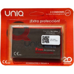 UNIQ - SECURE FIT LATEX-FREE CONDOMS 3 UNITS - D-244643 - Teknashop Ltd