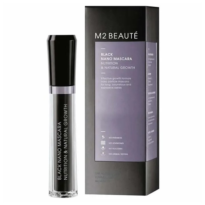 M2 Beauté Black Nano Mascara 6ml - unisex - Teknashop Ltd