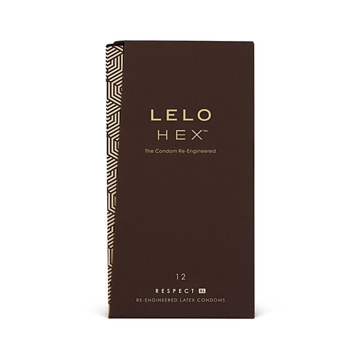 LELO - HEX CONDOMS RESPECT XL 12 PACK - D-215961 - Teknashop Ltd