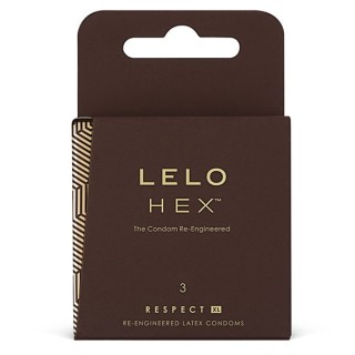 LELO - HEX CONDOMS RESPECT XL 3 PACK - D-215962 - Teknashop Ltd