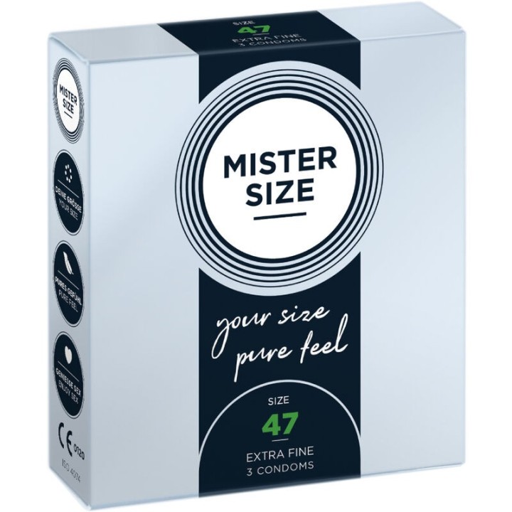 MISTER SIZE - CONDOMS SIZE XS 47 MM (3 UNITS) - D-242269 - Teknashop Ltd