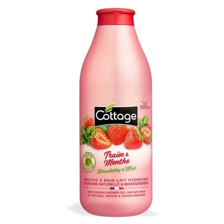 Cottage Moisturizing Shower Milk Strawberry & Mint 750ml - unisex - Teknashop Ltd
