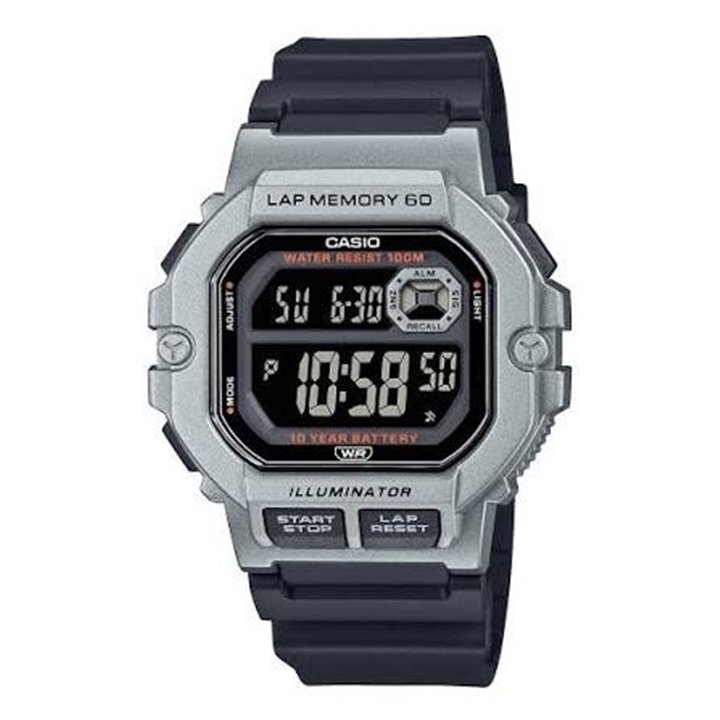CASIO SPORT Mod. ILLUMINATOR LAP MEMORY 60 - BLACK - WW.WS-1400H-1BVDF - Teknashop Ltd