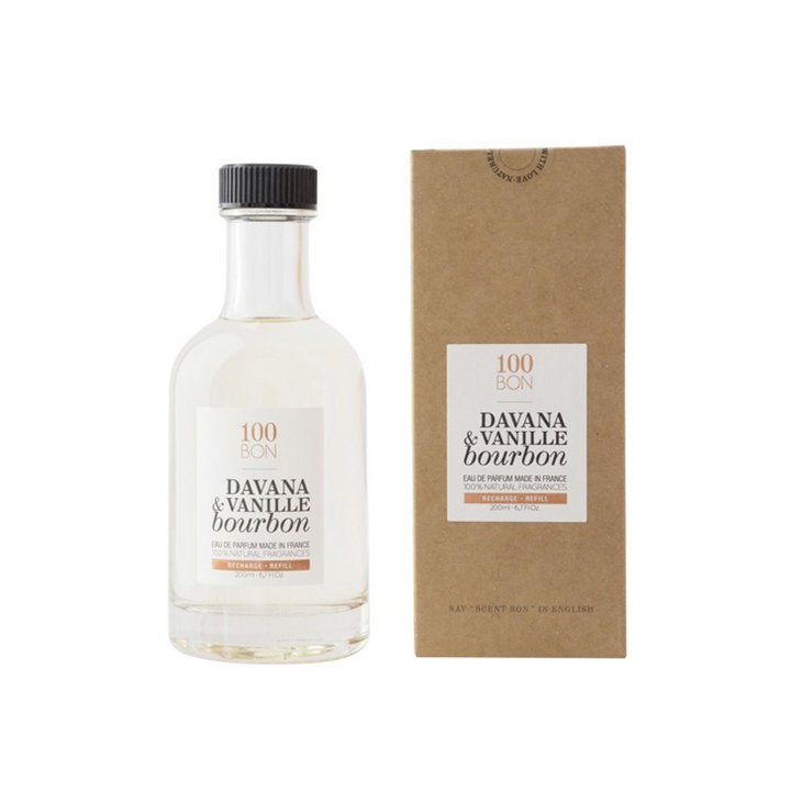 100 Bon, Davana & Vanille Bourbon, Eau De Parfum, Unisex, Refill, 200 ml - Teknashop Ltd