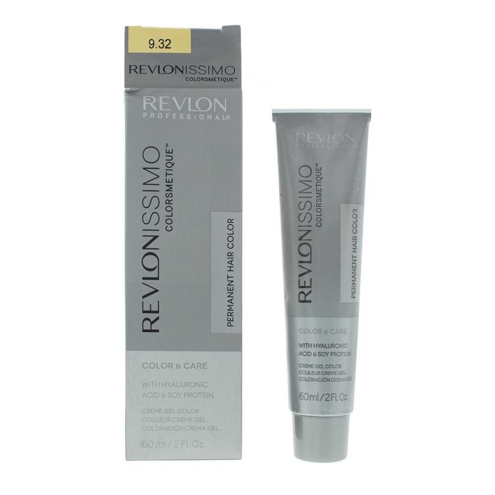 Revlon, Revlonissimo Colorsmetique, Permanent Hair Dye, 9.32 Very Light Golden Pearl Blonde, 60 ml - Teknashop Ltd