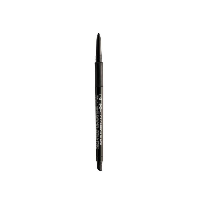 Gosh, The Ultimate With A Twist, Allergy Certified, Twist-up, Soft & Precise Line, Kajal Eye Pencil, 07, Carbon Black, 0.4 g - T