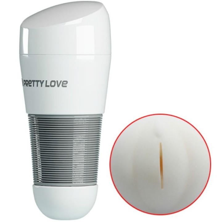 PRETTY LOVE - KITTY WHITE VAGINA MASTURBATOR 2 - D-220345 - Teknashop Ltd