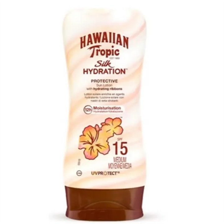 Hawaiian Tropic Silk Hydration Protective Sun Lotion Spf15 180ml  - unisex - Teknashop Ltd