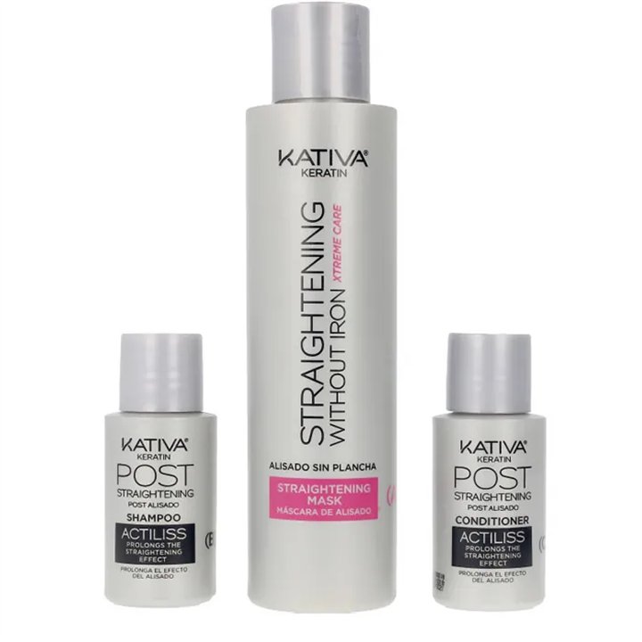 Kativa Keratin Anti-Frizz Smoothing Without Ironing Xtrem Care 30 Days Set 3 Pieces - unisex - Teknashop Ltd