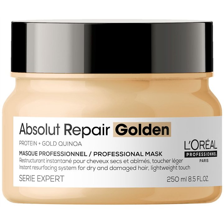 L'Oreal Professionnel, Serie Expert Absolut Repair Golden, Protein + Gold Quinoa, Hair Treatment Cream Mask, Instant Resurfacing