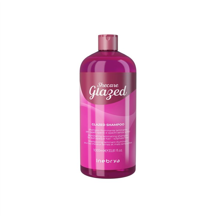 Inebrya, Shecare Glazed, Hair Shampoo, Moisturising & Illuminating, 1000 ml - Teknashop Ltd