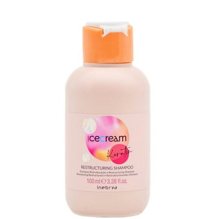 Inebrya, Ice Cream Keratin, Hair Treatment Cream Mask, Restructuring, 100 ml - Teknashop Ltd