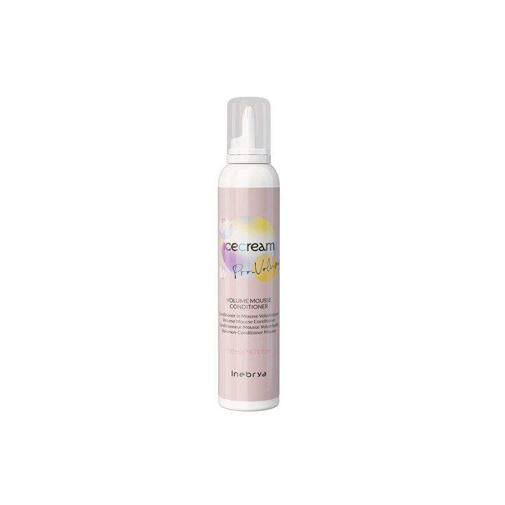 Inebrya, Ice Cream Pro-Volume, Hair Leave-In Foam Conditioner, Volumizing, 200 ml - Teknashop Ltd