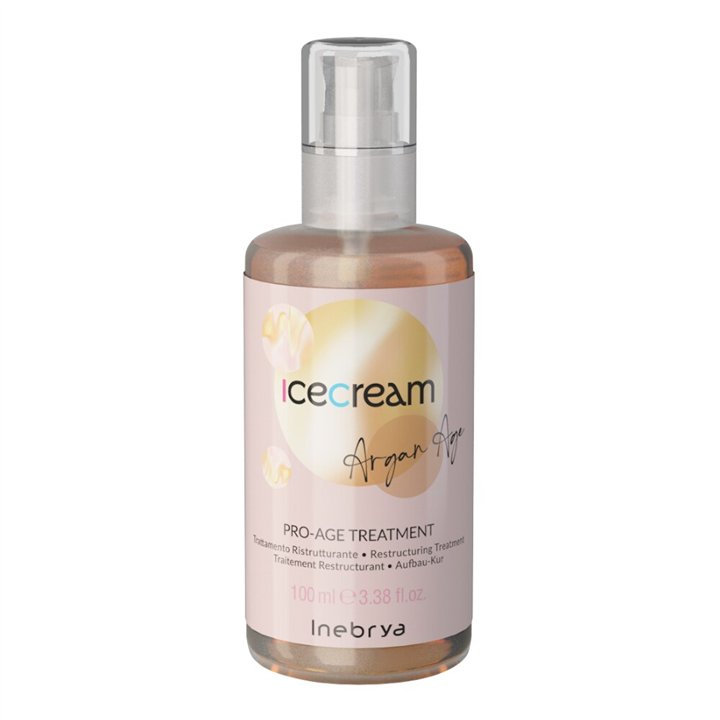 Inebrya, Ice Cream Pro-Age, Argan Oil, Hair Oil Treatment, Restructuring, 100 ml - Teknashop Ltd