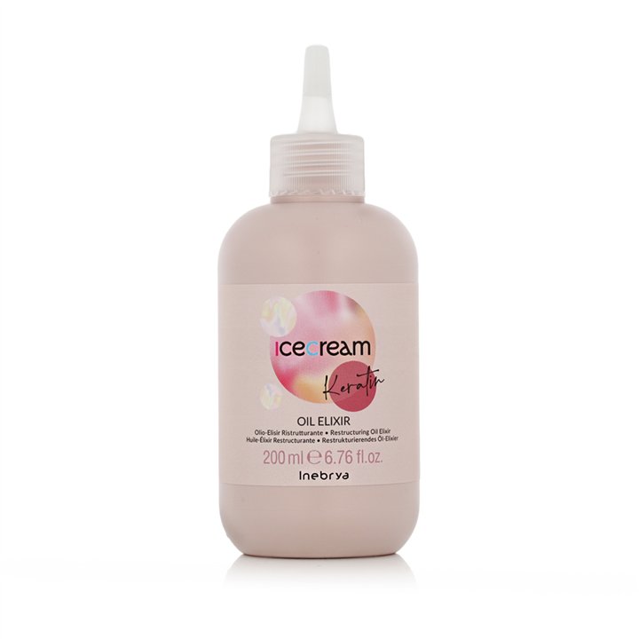 Inebrya, Ice Cream Keratin, Hair Oil Treatment, Restructuring, 200 ml - Teknashop Ltd