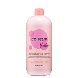 Inebrya, Ice Cream Keratin, Hair Shampoo, Restructuring, 1000 ml - Teknashop Ltd