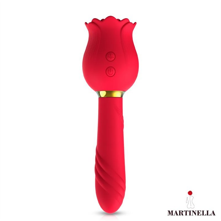 Rose with Suction and Vibe 2 in 1 - MT-340 - Teknashop Ltd