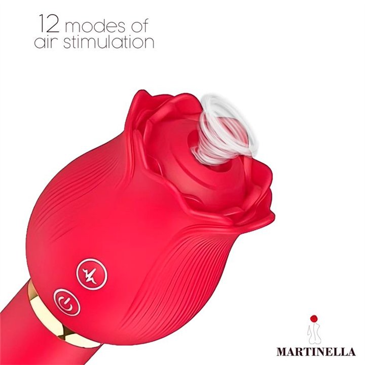 Rose with Suction and Vibe 2 in 1 - MT-340 - Teknashop Ltd