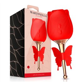 Rose with Suction and Vibrating Butterfly - MT-342 - Teknashop Ltd