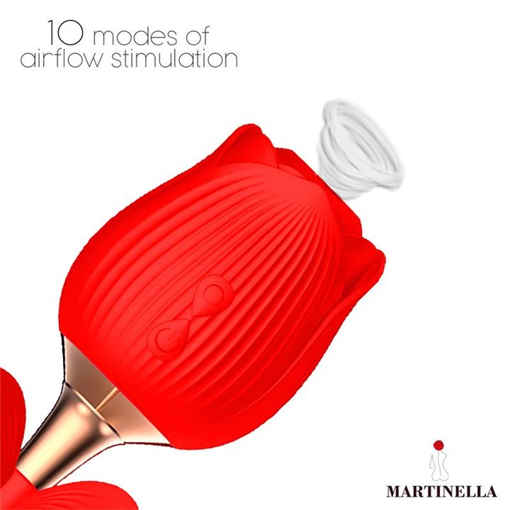 Rose with Suction and Vibrating Butterfly - MT-342 - Teknashop Ltd