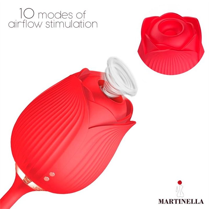 Airflow Rose and Thrusting Stimulator Egg USB - MT-343 - Teknashop Ltd