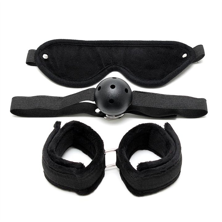 Bondage Set 3 Pieces Black - R7016 - Teknashop Ltd