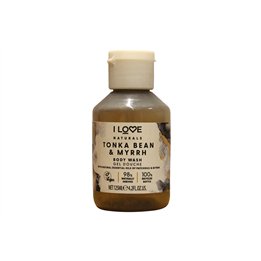 I Love, Naturals Collection, Vegan, Tonka Bean & Myrrh, Hydrating, Shower Gel, For All Skin Types, 125 ml - Teknashop Ltd