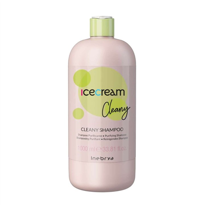 Inebrya, Ice Cream Cleany, Hair Shampoo, Purifying, 1000 ml - Teknashop Ltd