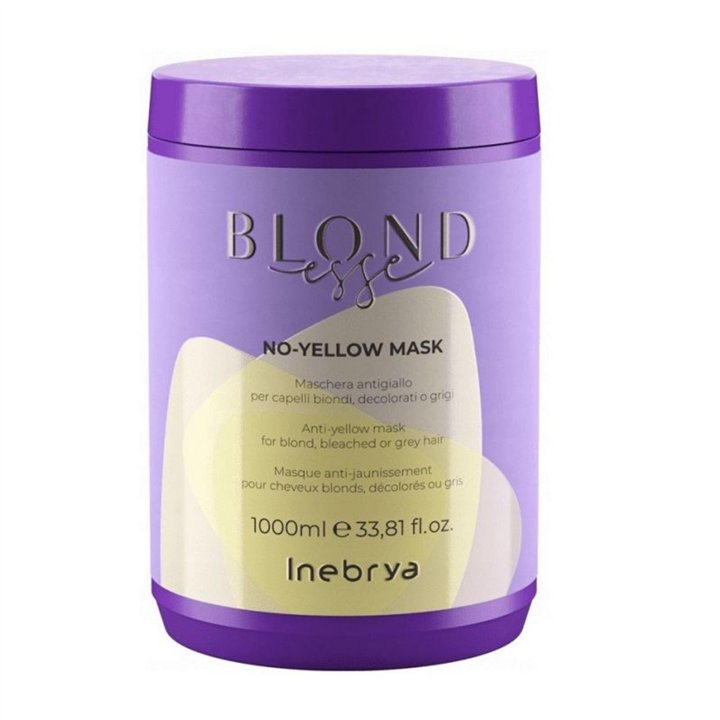Inebrya, Blondesse No-Yellow, Hair Treatment Cream Mask, Neutralize yellow tones, 1000 ml - Teknashop Ltd