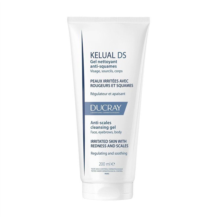 Ducray, Kelual DS, Hypoallergenic, Anti-Scales, Cleansing Gel, For Face, 200 ml - Teknashop Ltd