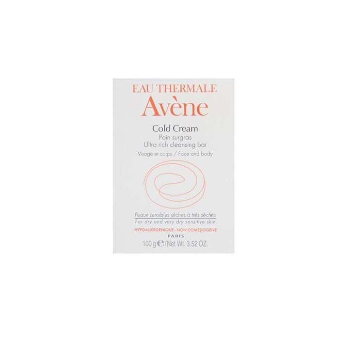 Avene, Cold Cream, Nourishes, Cleansing Bar, For Face & Body, 100 g - Teknashop Ltd