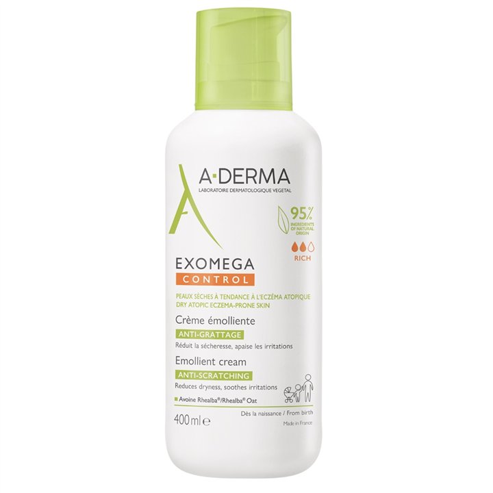 A-Derma, Exomega Control, Emollient, Cream, For Face & Body, 400 ml - Teknashop Ltd