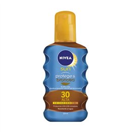 Nivea Sun Protect And Bronze Tan Activating Protecting Oil Spf30 200ml  - unisex - Teknashop Ltd