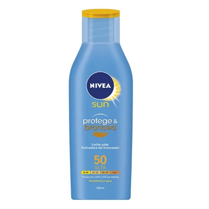 Nivea Sun Protect And Bronze Tan Activating Sun Lotion Spf50 200ml  - unisex - Teknashop Ltd