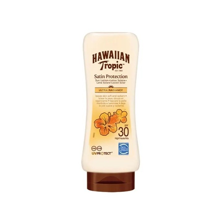 Hawaiian Tropic Satin Protection Ultra Radiance Sun Lotion  Spf30 180ml - unisex - Teknashop Ltd