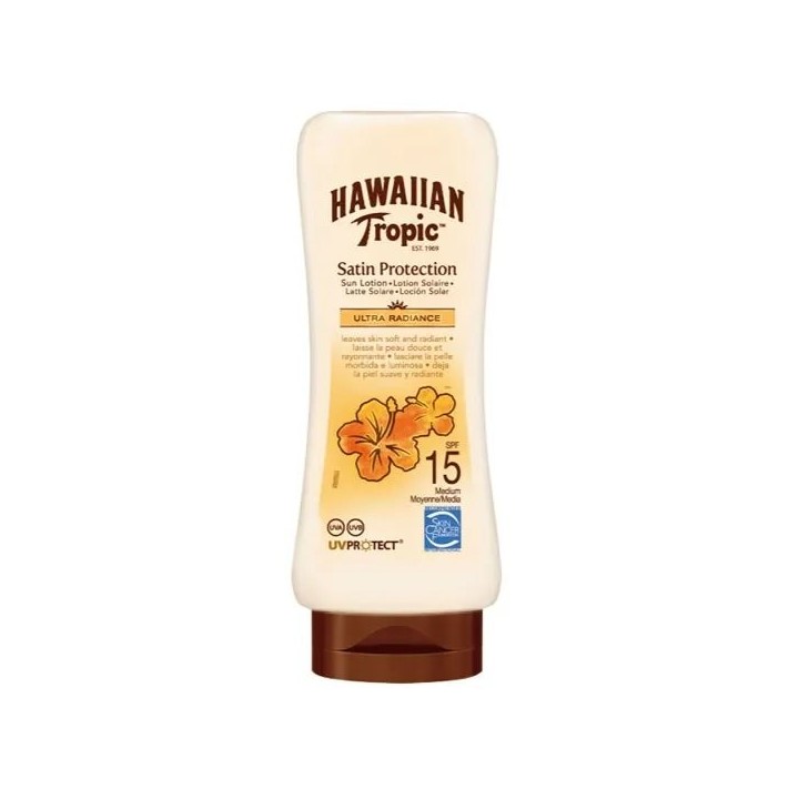 Hawaiian Tropic Satin Protection Ultra Radiance Sun Lotion Spf15 180ml - unisex - Teknashop Ltd