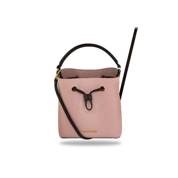 MICHAEL KORS SURI MEDIUM POWDER BLUSH LEATHER HANDLE BUCKET MESS - 35S1GU2M8T-03 - Teknashop Ltd