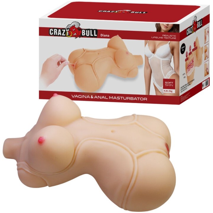 CRAZY BULL - DIANA REALISTIC FEMALE TORSO VAGINA AND ANAL 5 KG - D-243862 - Teknashop Ltd