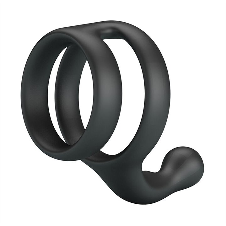 CRAZY BULL - YANCY DOUBLE COCK AND BALL RING BLACK - D-245991 - Teknashop Ltd