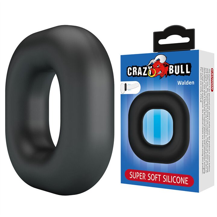 CRAZY BULL - WALDEN SUPER SOFT SILICONE COCK RING BLACK - D-245993 - Teknashop Ltd