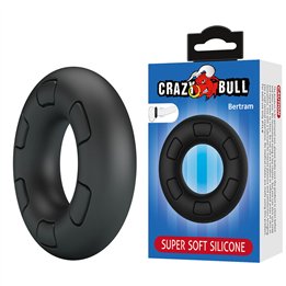 CRAZY BULL - BERTRAM SUPER SOFT SILICONE COCK RING BLACK - D-245996 - Teknashop Ltd